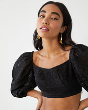 Black Eyelet Set