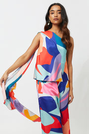 Abstract Scarf Top