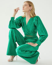 Metallic Green Pant