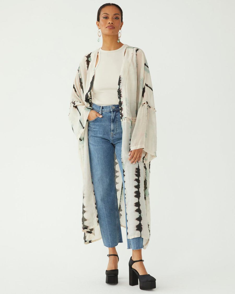 IVORY MULTI WAY TIE DYE KIMONO